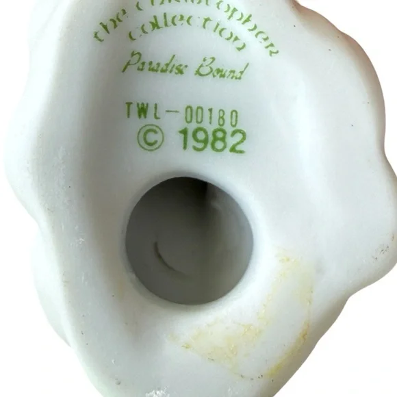 Vintage Lefton Christopher Collection Paradise Bound Angel Moon Figurine - Picture 5 of 5